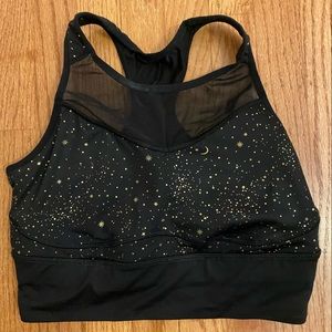 Old navy sports bra with mesh & metallic